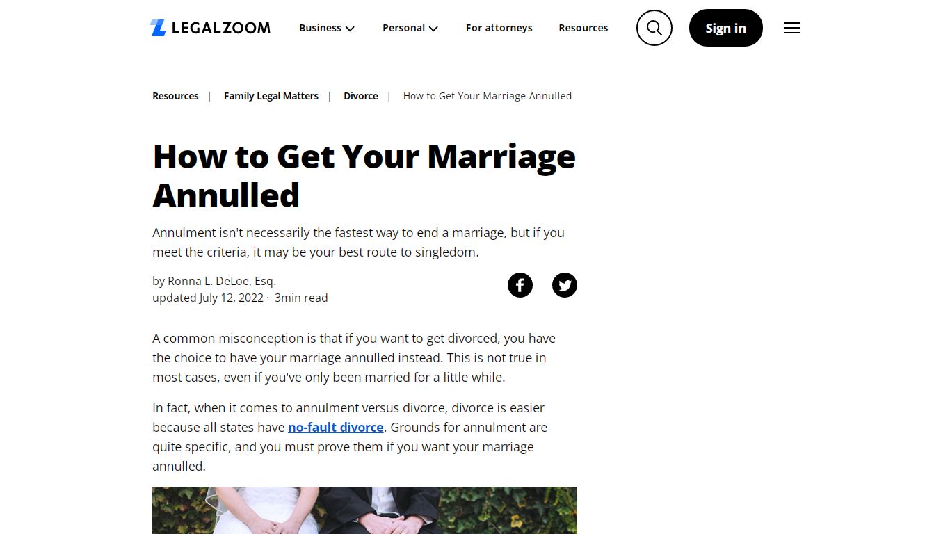 How to Get Your Marriage Annulled | LegalZoom