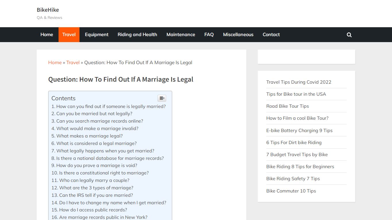 Question: How To Find Out If A Marriage Is Legal - BikeHike